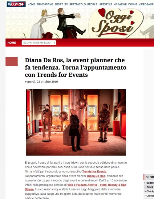 Diana Da Ros on trends for events tgcom24 diana