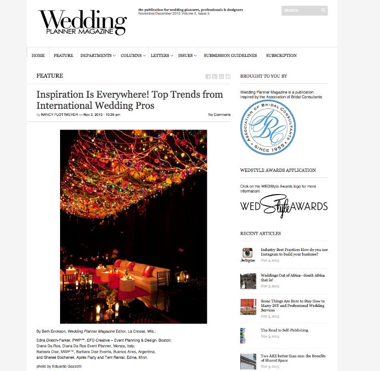 DIANA DA ROS EVENT PLANNER SU WEDDINGPLANNERMAGAZINE!